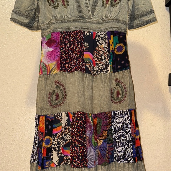 Bohemian Patchwork Maxi Dress - Picture 5 of 16